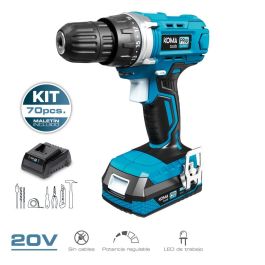 Kit maletin taladro atornillador con 70 accesorios 20v con batería y cargador koma tools Precio: 129.79000023. SKU: B1BAC7HR6F