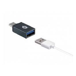 Conceptronic Kit Adaptadores USB Tipo C - USB-C a USB-A 3.0 y Micro USB, Compatible con Smartphones, MacBook, Chromebook Pixel