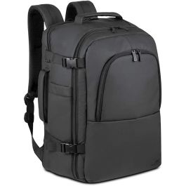 Rivacase 8465 Tegel Eco Negro - Mochila profesional ecológica con compartimento para portátil, resistente al agua