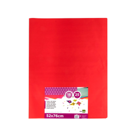 Liderpapel Papel de Seda Rojo 52x76 cm 18 gr Paquete de 25 Hojas