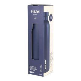 Milan Edición 1918 Botella Isotérmica Acero Inoxidable 591 mL Azul Marino | Doble Pared y Tapón Hermético | Mantiene Temperatura