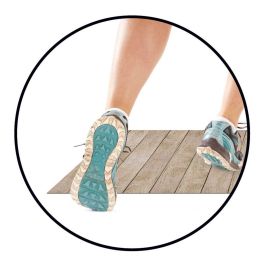 Croma Collection Alfombra vinílica Croma Patch Gris-Ámbar 50 x 110 cm Antideslizante PVC Lavable