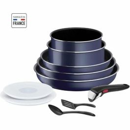 Tefal L1579102 Ingenio Easy Cook N Clean Cooking Battery 10 piezas, anti -asitética, todas las luces excepto la inducción, hecha en Francia