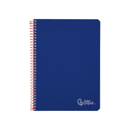 Liderpapel Cuaderno Espiral A4 Witty Tapa Dura 80 Hojas 90gr Pauta 2,5mm con Margen Color Azul Oscuro