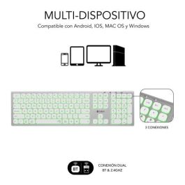 Subblim Teclado Bluetooth/2.4G Master Iluminado RGB, Conexión Triple, Compatible con Mac/iOS/Windows/Android, Teclas Cóncavas, Referencia SUBKB-3MIE300 Subblim Teclado Bluetooth/2.4G Master Iluminado RGB, Conexión Triple, Compatible con Mac/iOS/Windows/Android, Teclas Cóncavas, Referencia SUBKB-3MIE300