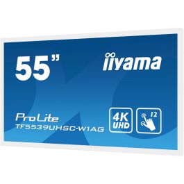 iiyama TF5539UHSC-W1AG Monitor Táctil 55" 4K Ultra HD LED IPS Blanco, HDMI+DP, Multitáctil 15 puntos