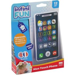 TALDEC Infini Fun Smartphone Educativo Bilingüe para Niños - Descubre Números, Colores, Animales y Sonidos - 4 Modos de Juego +12 Meses