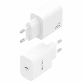AISENS - CARGADOR GaN 20W, 1xUSB-C PD3.0, BLANCO