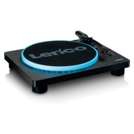 Lenco LS-50LED schwarz Tocadiscos de tracción por correa con reproducción MP3, Manual, Negro, Plástico, Madera, 33, 45, 78 RPM