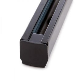 Carril Trifásico para Focos LED 1M Negro de Aluminio - Flexible, para Desplazamiento de Luminarias y Selector de Fase
