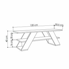 Mueble de TV Alexandra House Living Diagonal Blanco 120 x 40 x 33 cm