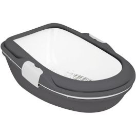 Trixie Caja de Arena para Gatos Primo con Borde - Tamaño Grande XXL, 56 x 25 x 71 cm - Color Gris y Blanco Precio: 34.50000037. SKU: B1KBGTMXV3