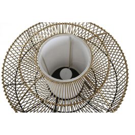 DKD Home Decor Lámpara Sobremesa Negro Dorado 39 x 38 x 39 cm