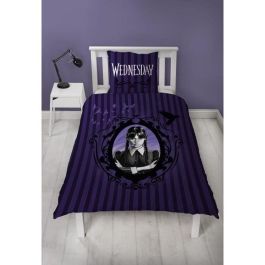 Wednesday WED3700891712460 Juego de cama reversible Microfibra 1 funda nórdica 140x200 cm y 1 funda de almohada 63x63 cm