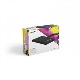 Tooq TQE-2527B Caja Externa para Disco Duro 2.5" USB 3.1 Gen 1 5Gbps UASP, compatible HDD/SSD SATA III 4TB, Aluminio Negro