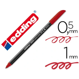 Edding Rotulador 1200 Punta Fina Rojo Inglés (Set de 5) - Rotulador de fibra con trazo de 1 mm, tinta a base de agua (Set de 5) Precio: 3.50000002. SKU: B193ZNDDV3