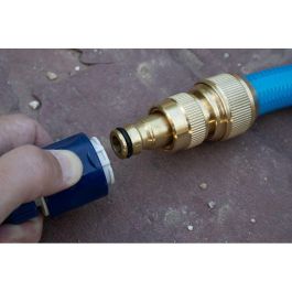 Aqua Control Conector Rápido de Latón para Unir Mangueras en Blíster