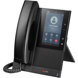 HP Poly Teléfono IP CCX 505 OpenSIP PoE - Terminal empresarial con pantalla táctil LCD 5", 24 líneas, Wi-Fi y Bluetooth