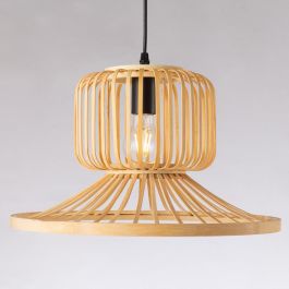 Lámpara Colgante Pinos de Tlemcen SKD-P80115, Ratán Natural de Primera Calidad, Estilo Boho-Chic con Casquillo E27 para Ambientes Cálidos