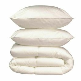 Paquete de ropa de cama de microfibra - 1 edredón cálido 200x200 cm + 2 almohadas 60x60 cm blanco Precio: 49.69000036. SKU: S7153373