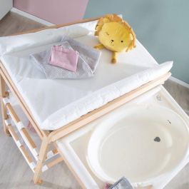 Roba ROB4005317240503 Cambiador extensible con bañera Baby Pool - Blanco estilo Roba - Madera natural