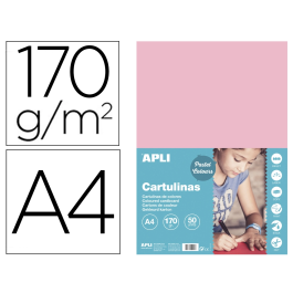 Apli Cartulina Rosa Din A4 170g/m2 Paquete 50 Hojas Precio: 6.59000001. SKU: BIX14235