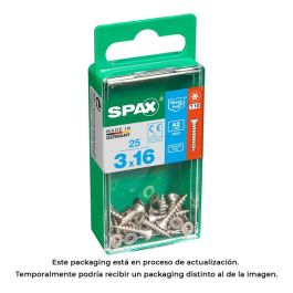 Spax Tornillo Madera Cabeza Plana Inox A2 3,0x16mm Caja 25 Unid. Precio: 2.6899994. SKU: S7913834