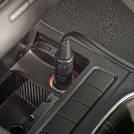Black+Decker PD-1200-AV Aspirador de Mano para Coche 12V, Acción Ciclónica, Tubo Flexible, Motor en el Filtro