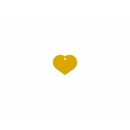 Placa identificativa Imarc Heart Amarillo Dorado