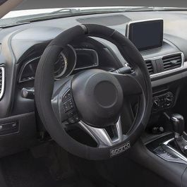 Sparco SPCS130BK Funda de Volante Negra 38 cm Universal PVC Ante Caucho, Agarre Cómodo, Fácil Instalación Precio: 21.49999995. SKU: S37113337