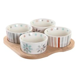 Aperitivo Urban DKD Home Decor Multicolor Natural 19.7 x 1 x 19.7 cm Set de 5