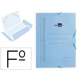 Carpeta Liderpapel Gomas Folio 3 Solapas Carton Pintado Azul Precio: 1.1495000484. SKU: B1B39GQD62