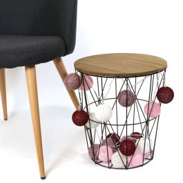 Home Deco Light Guirnalda de Luces 20 LEDs Rojo/Rosa 345 cm para Decoración