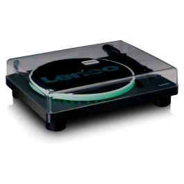 Lenco LS-50LED schwarz Tocadiscos de tracción por correa con reproducción MP3, Manual, Negro, Plástico, Madera, 33, 45, 78 RPM