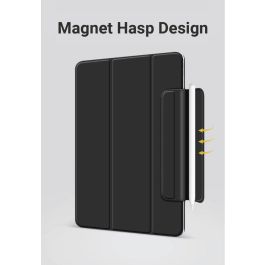 eSTUFF Funda magnética para iPad Pro 11 2022/2021/2020 - Extremadamente delgada con gancho para Apple Pencil - Negra