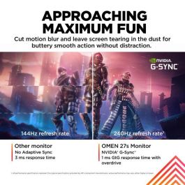 HP OMEN 27s OMEN by HP Monitor Gaming FHD de 27 pulgadas, 240Hz, compatible con NVIDIA G-SYNC