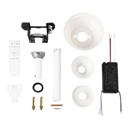 Bandido Ventilador DC 4 Aspas 107d Blanco 59W Verano-Invierno Control Remoto Temporizador 3500-4000-6500K 5900lm