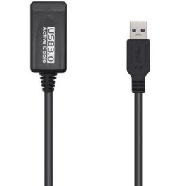 Cable Alargador USB 3.0 con Amplificador Aisens A105-0525/ USB Macho - USB Hembra/ Hasta 9W/ 625Mbps/ 5m/ Negro Precio: 17.95000031. SKU: B12MPZ55RW