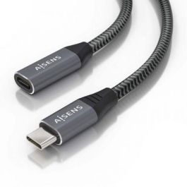 Cable Alargador USB 3.2 Aisens A107-0760/ USB Tipo-C Macho - USB Tipo-C Hembra/ Hasta 100W/ 20Gbps/ 50cm/ Gris Precio: 8.94999974. SKU: B1HZNFVQRL