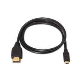 Cable Micro HDMI Aisens A119-0116/ HDMI Macho - Micro HDMI Macho/ Hasta 10W/ 720Mbps/ 80cm/ Negro