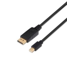 Cable Mini DisplayPort Aisens A124-0131/ DisplayPort Macho - Mini DisplayPort Macho/ Hasta 5W/ 2300Mbps/ 2m/ Negro