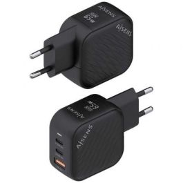 Cargador Gan de Pared Aisens ASCH-65W3P027-BK/ 2xUSB Tipo-C/ 1xUSB/ 65W