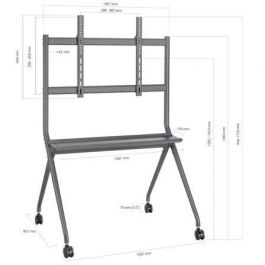 Soporte de Pie con Ruedas Aisens FT86FE-143 para TV o Pantalla Interactiva 50"-86"/ hasta 120kg