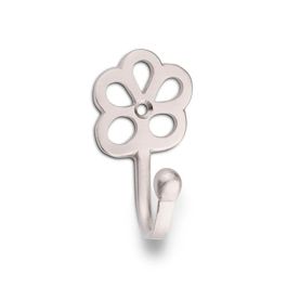 Inofix Colgador de latón modelo flor, níquel satinado, individual, 66 x 36 x 35 mm