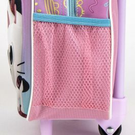 Mochila Escolar 3D con Ruedas Gabby's Dollhouse Rosa Mochila Escolar 3D con Ruedas Gabby's Dollhouse Rosa