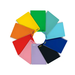 Liderpapel Cuaderno Espiral Smart A4 Tapa Blanda 80 Hojas 75gr Pauta 3,5mm Con Margen Colores Surtidos