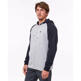 Sudadera con Capucha Hombre Rip Curl Embroid Hooded Zip Thru Gris claro