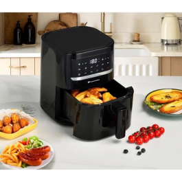 Continental Edison Freidora de aire sin aceite FRSH1400B - 4,5 L - Negra - 1400W