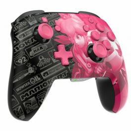 PDP 708056072674 Mando Inalámbrico Glow Grand Prix Peach para Nintendo Switch y Switch OLED Negro y Rosa