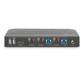 Digitus DS-12850 KVM-Switch 2-Port 4K/60Hz 2x DisplayPort > 1x DisplayPort/HDMI